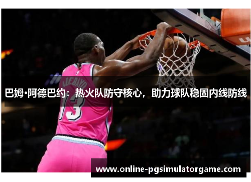 巴姆·阿德巴约：热火队防守核心，助力球队稳固内线防线