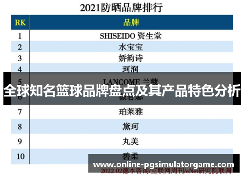 全球知名篮球品牌盘点及其产品特色分析